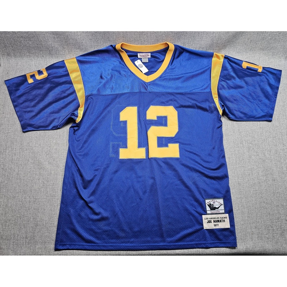 Los Angeles Rams Jersey Mens 3XL Blue NFL Football Joe Namath 12 Mitchell & Ness